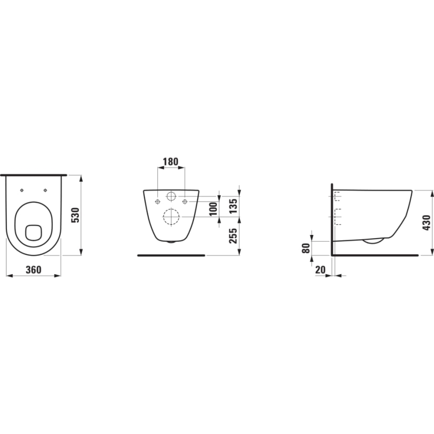 LAUFEN H8209590000001 - Závěsné WC PRO keramika/bílá