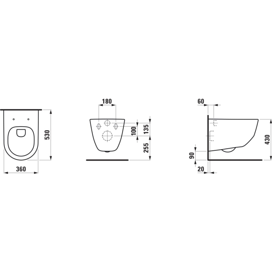 LAUFEN H8209660000001 - Závěsné WC PRO keramika/bílá