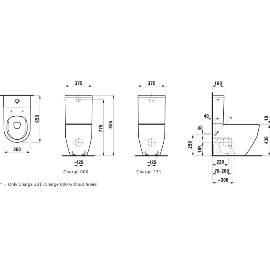 LAUFEN H8259624000001 - WC mísa PRO keramika/bílá