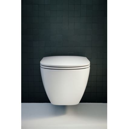 LAUFEN H8660800000001 - Závěsné WC LUA keramika/bílá + záchodové prkénko SoftClose LUA duroplast/bílá