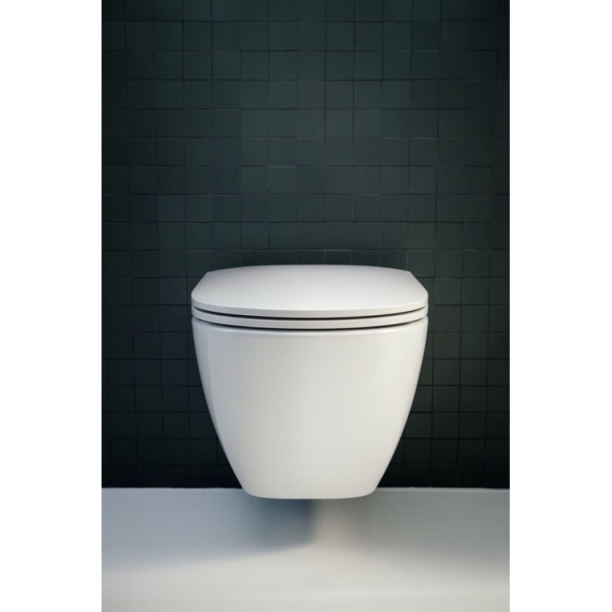 LAUFEN H8660800000001 - Závěsné WC LUA keramika/bílá + záchodové prkénko SoftClose LUA duroplast/bílá