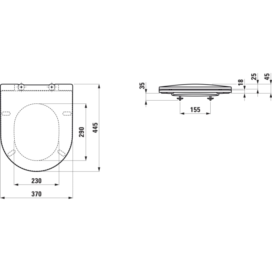 LAUFEN H8669570000001 - Závěsné WC PRO keramika/bílá + záchodové prkénko SoftClose PRO duroplast/bílá