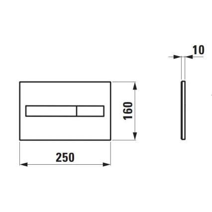 LAUFEN H8956610000001 - Splachovací tlačítko DUAL LIS bílá