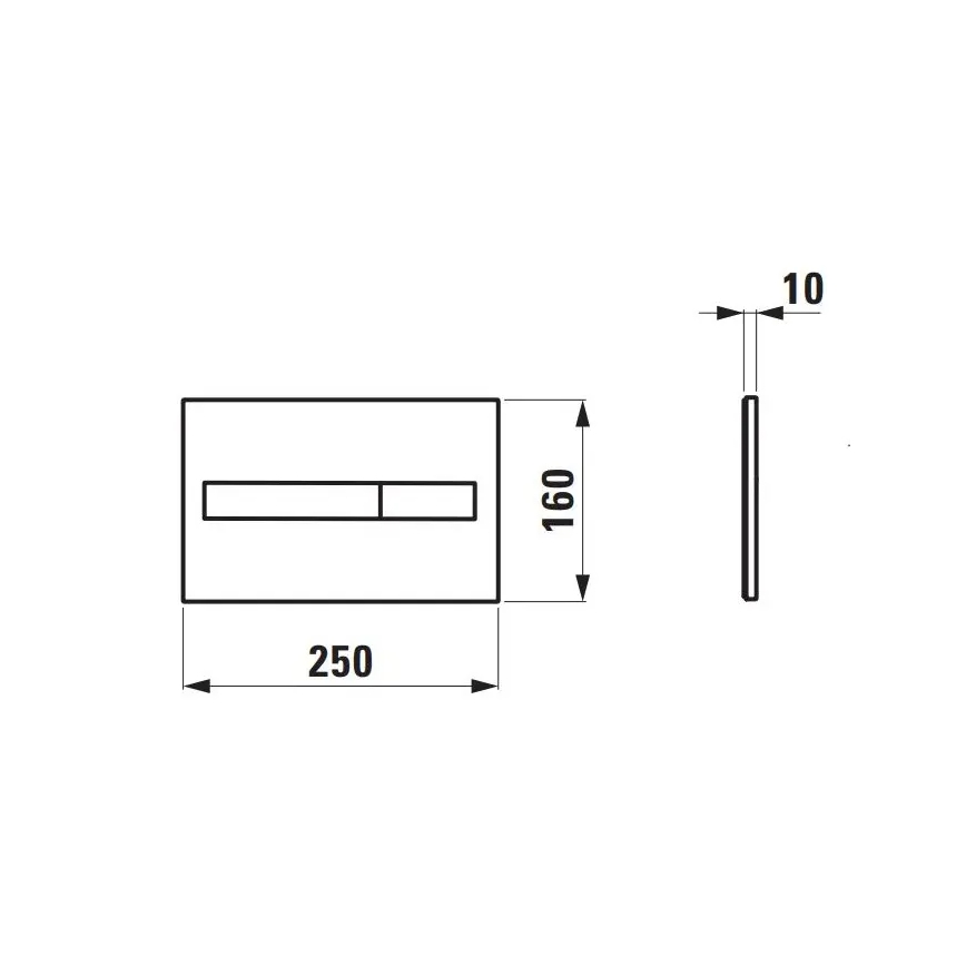 LAUFEN H8956610000001 - Splachovací tlačítko DUAL LIS bílá