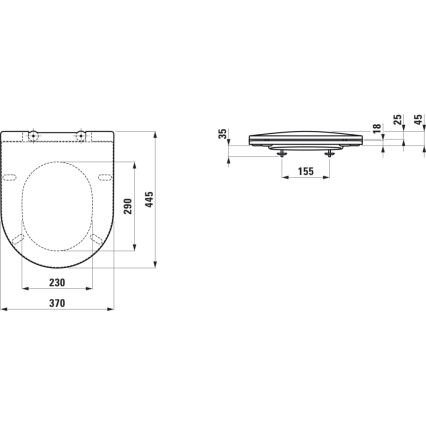 LAUFEN H8989660000001 - Záchodové prkénko SoftClose PRO duroplast/bílá