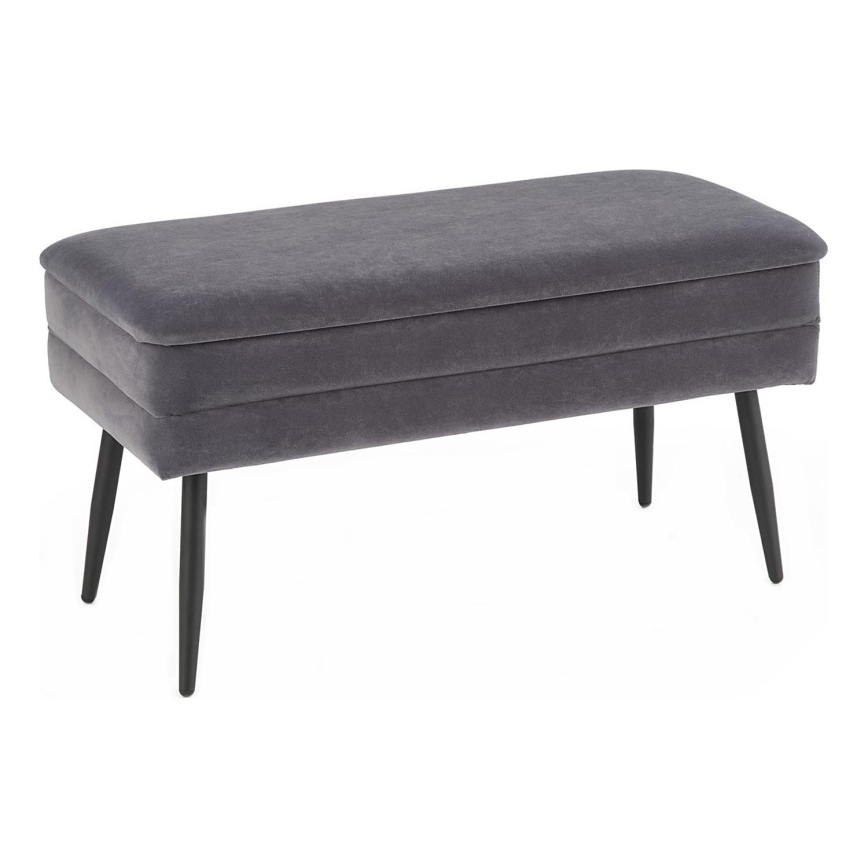 Lavice s úložným prostorem VELVA 37x78 cm šedá