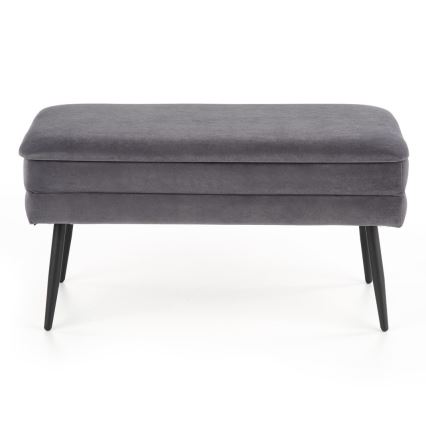 Lavice s úložným prostorem VELVA 37x78 cm šedá