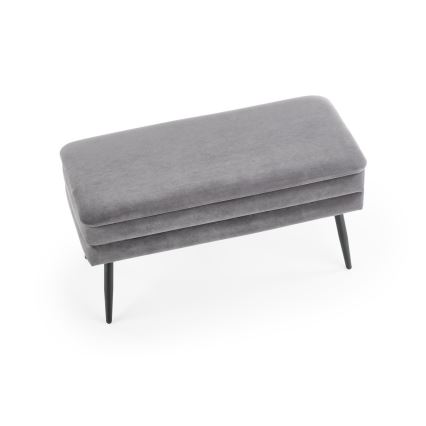 Lavice s úložným prostorem VELVA 37x78 cm šedá