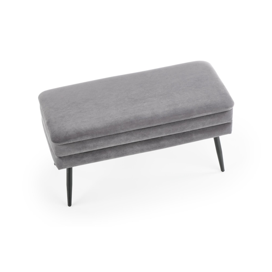 Lavice s úložným prostorem VELVA 37x78 cm šedá