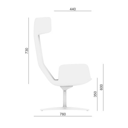 LD Seating - Otočné křeslo FLEXI šedá