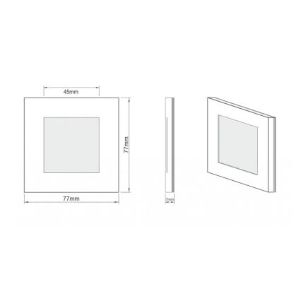 LDST AN-01-SS-BZ9 - LED schodišťové svítidlo ANGEL 9xLED/1,2W/230V matný chrom 6500K
