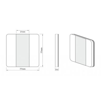 LDST DU-01-SZ-BC8 - Osvětlení schodiště DUO 10xLED/1,2W/230V