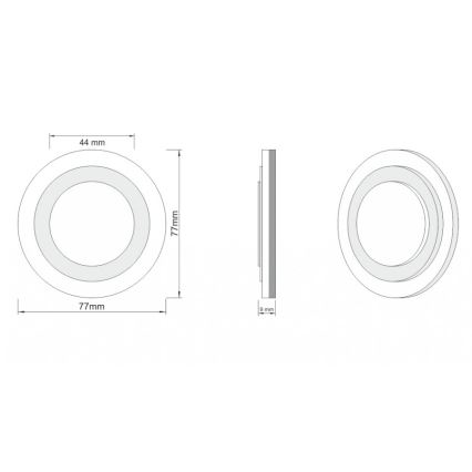 LDST LI-01-SZ-BC8 - LED schodišťové svítidlo LILI 8xLED/1,2W/230V zlatá 3500K