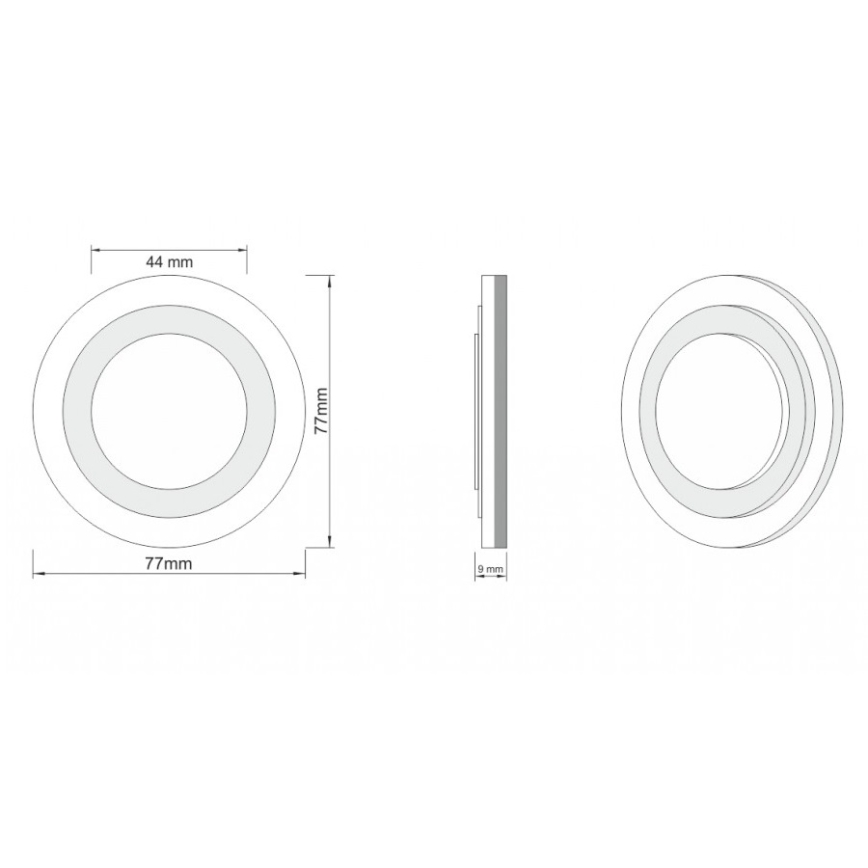 LDST LI-01-SZ-BC8 - LED schodišťové svítidlo LILI 8xLED/1,2W/230V zlatá 3500K