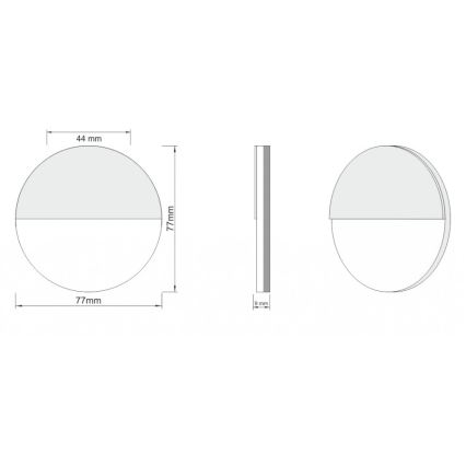 LDST RO-01-CB-BZ4 - LED schodišťové svítidlo ROBIN 4xLED/1,2W/230V lesklá černá 6500K
