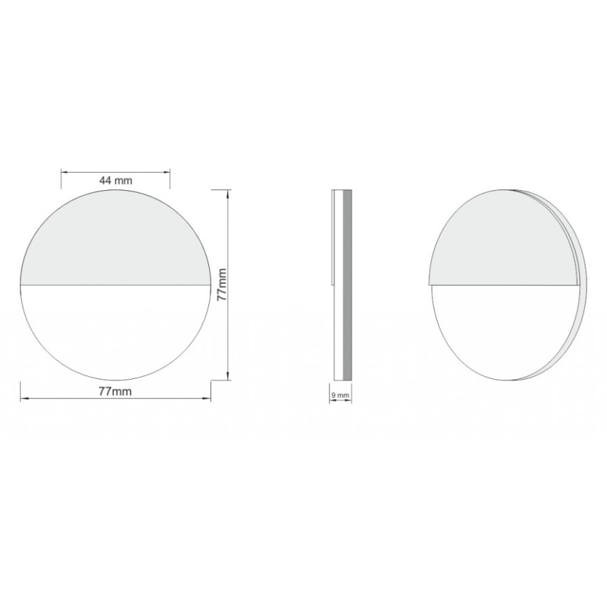 LDST RO-01-CB-BZ4 - LED schodišťové svítidlo ROBIN 4xLED/1,2W/230V lesklá černá 6500K
