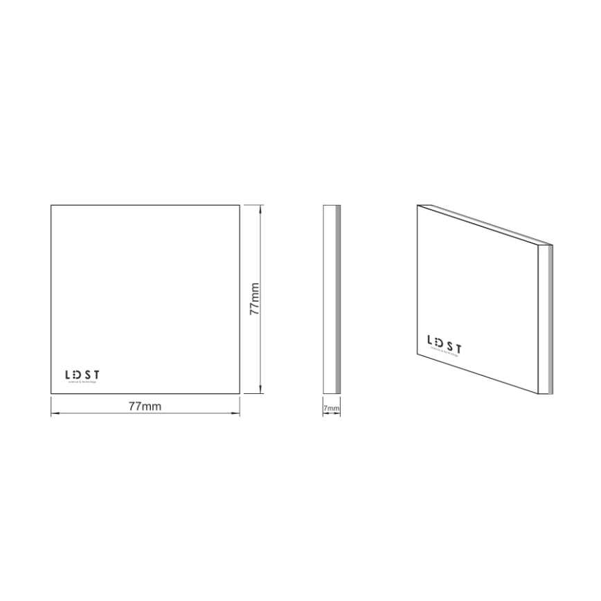 LDST SI-01-L-BC8 - Osvětlení schodiště SILVER 8xLED/1,2W/230V