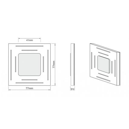 LDST SP-01-SC-BC8 - Osvětlení schodiště SPACE 8xLED/1,2W/230V