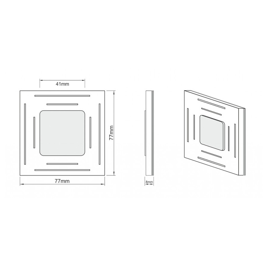LDST SP-01-SC-BC8 - Osvětlení schodiště SPACE 8xLED/1,2W/230V