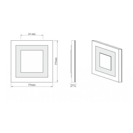 LDST SU-01-B-BZ8 - LED schodišťové svítidlo SUNNY 8xLED/1,2W/230V bílá 6500K