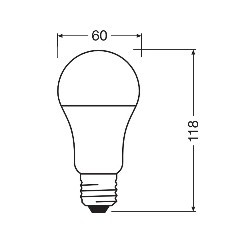 LED Antibakteriální žárovka A100 E27/13W/230V 6500K - Osram