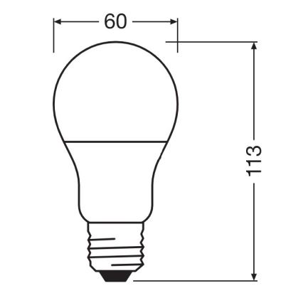 LED Antibakteriální žárovka A60 E27/8,5W/230V 6500K - Osram