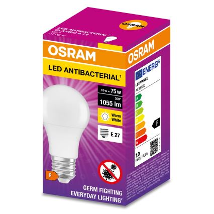 LED Antibakteriální žárovka A75 E27/10W/230V 2700K - Osram