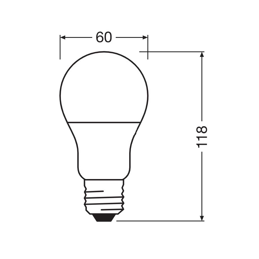 LED Antibakteriální žárovka A75 E27/10W/230V 2700K - Osram