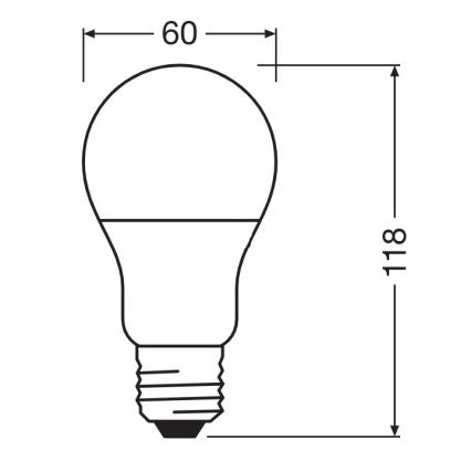 LED Antibakteriální žárovka A75 E27/10W/230V 4000K - Osram