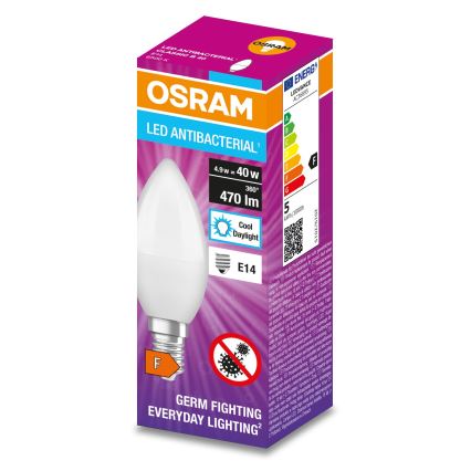 LED Antibakteriální žárovka B40 E14/4,9W/230V 6500K - Osram