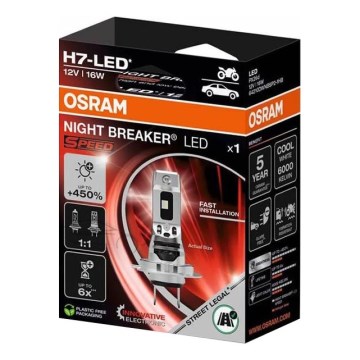 LED Autožárovka NIGHT BREAKER SPEED H7 PX26d/16W/12V 6000K - Osram