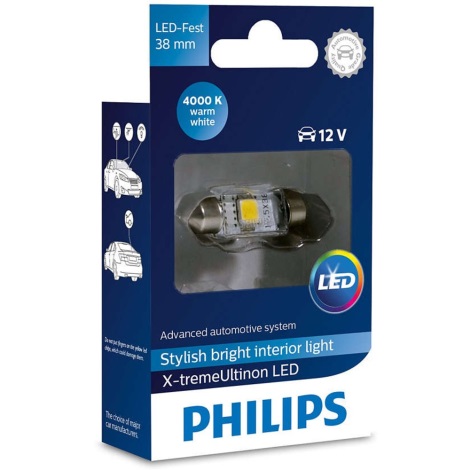 LED Autožárovka Philips X-TREME ULTINON 128584000KX1 LED C5W/12V 4000K
