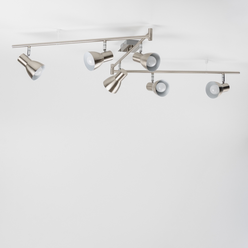 LED Bodové svítidlo 6xE14/5W/230V matný chrom