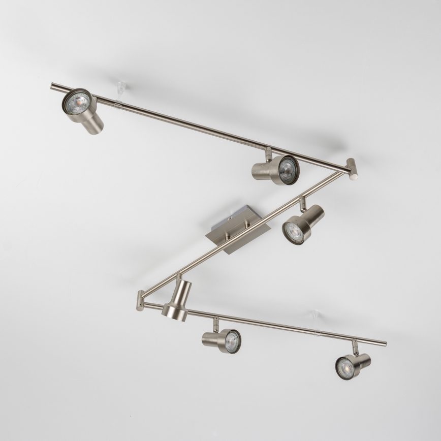 LED Bodové svítidlo 6xGU10/4,7W/230V matný chrom