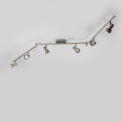 LED Bodové svítidlo 6xGU10/4,7W/230V matný chrom