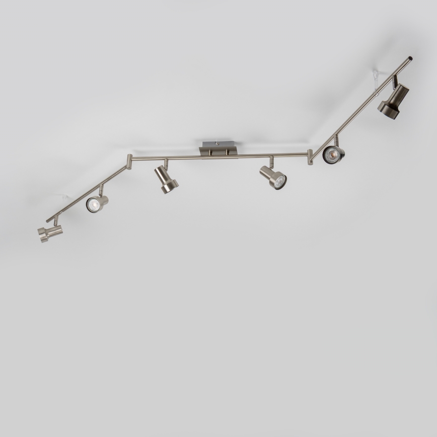 LED Bodové svítidlo 6xGU10/4,7W/230V matný chrom