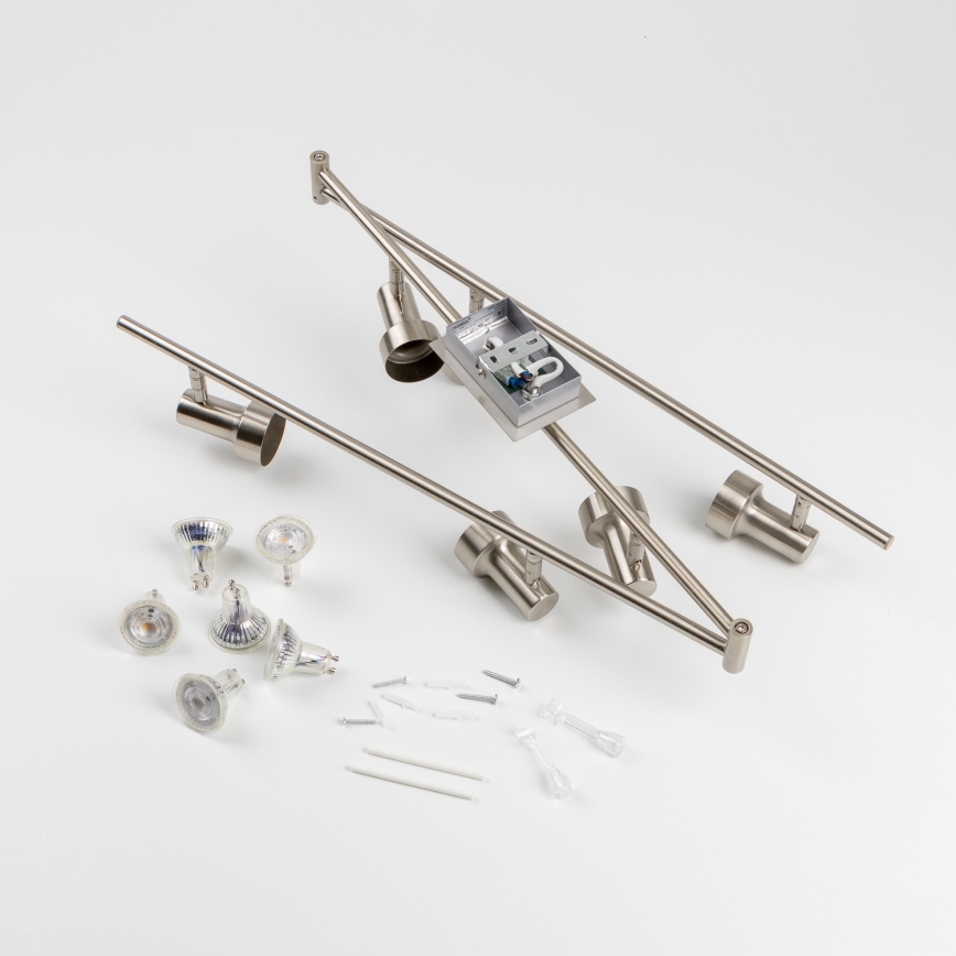 LED Bodové svítidlo 6xGU10/4,7W/230V matný chrom