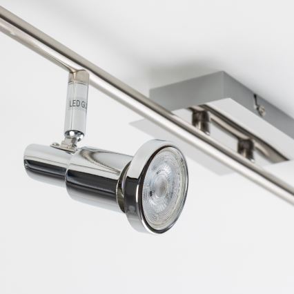 LED Bodové svítidlo 6xGU10/5W/230V lesklý chrom