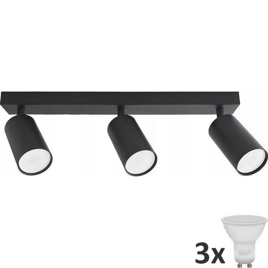 LED Bodové svítidlo ANGIE 3xGU10/6W/230V černá