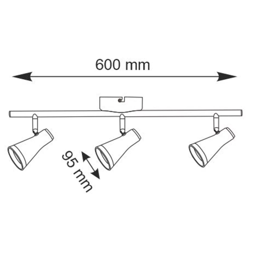 LED Bodové svítidlo BERG 3xLED/4,2W/230V černá