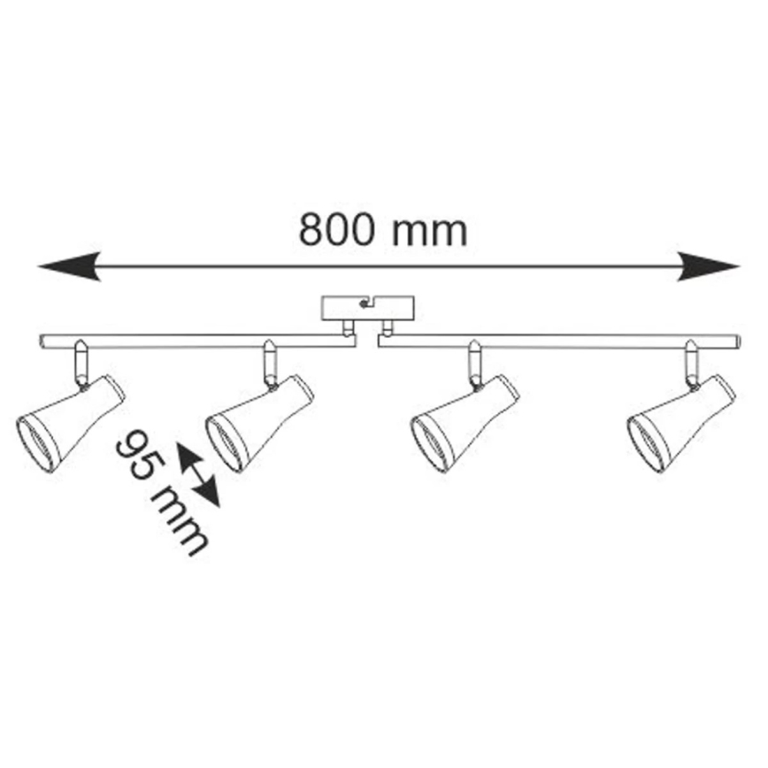 LED Bodové svítidlo BERG 4xLED/4,2W/230V černá