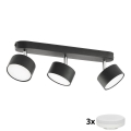 LED Bodové svítidlo CLARK 3xGX53/10W/230V černá