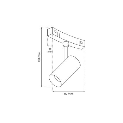 LED Bodové svítidlo do lištového systému MAGNETIC TRACK LED/7W/48V 3000K černá