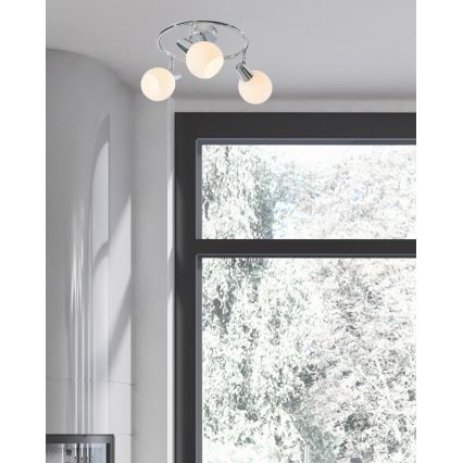 LED Bodové svítidlo DOXY 3xE14/4W/230V lesklý chrom