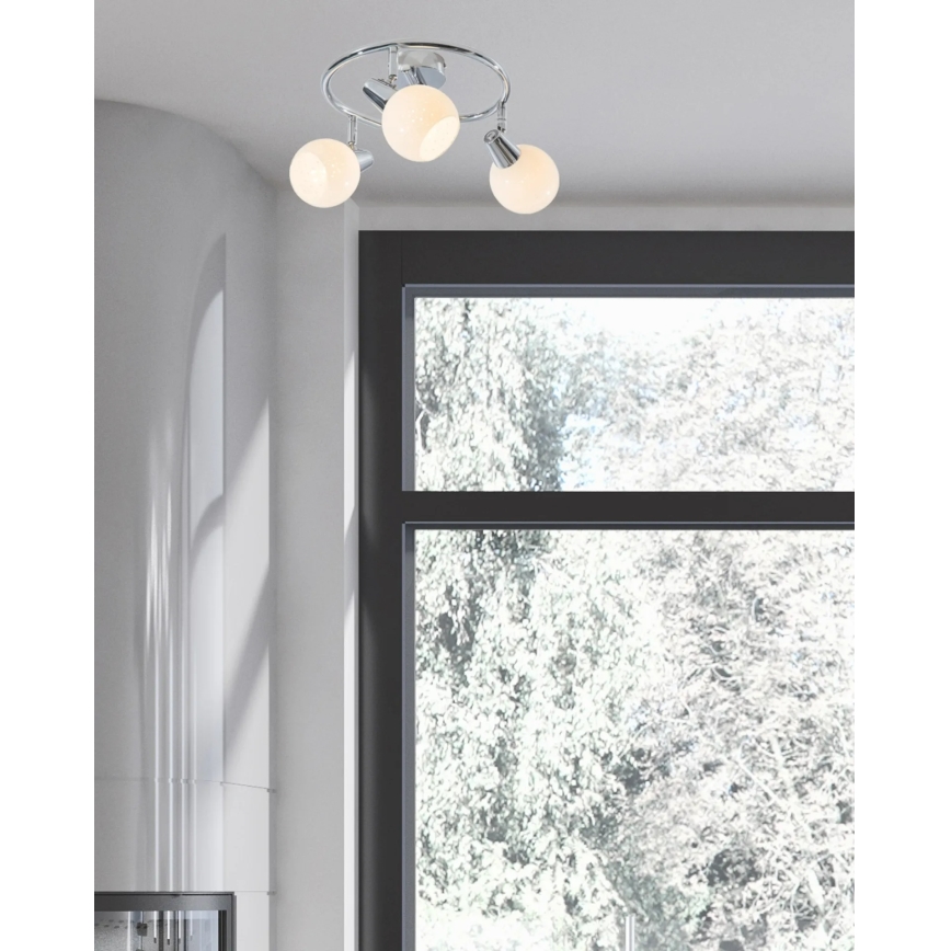 LED Bodové svítidlo DOXY 3xE14/4W/230V lesklý chrom