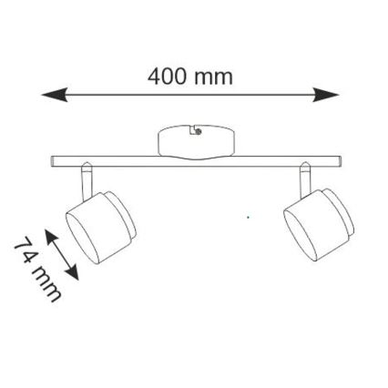 LED Bodové svítidlo KUBIK 2xLED/4,2W/230V bílá