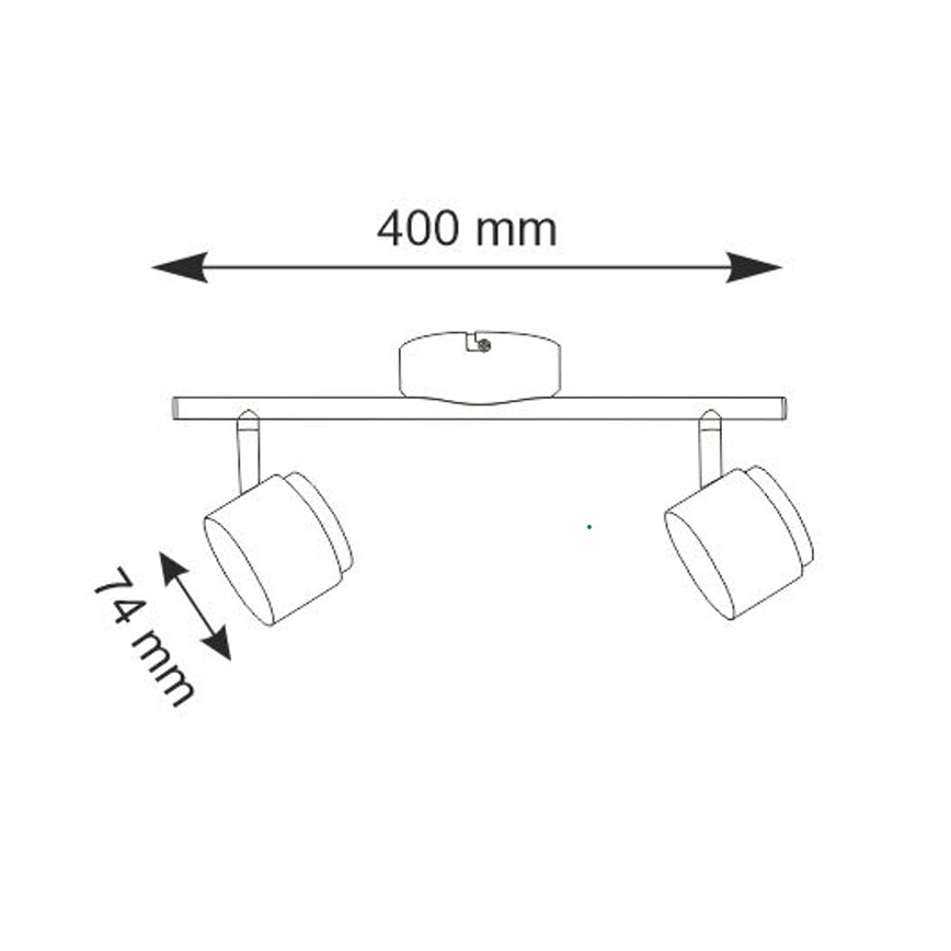 LED Bodové svítidlo KUBIK 2xLED/4,2W/230V černá