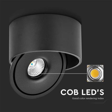 LED Flexibilní bodové svítidlo LED/28W/230V 3000/4000/6400K CRI 90 černá
