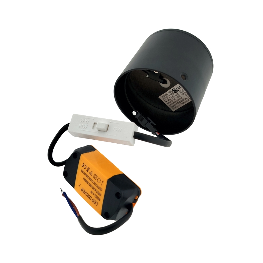 LED Bodové svítidlo LED/5W/230V 3000/4000/6400K pr. 7,5 cm černá