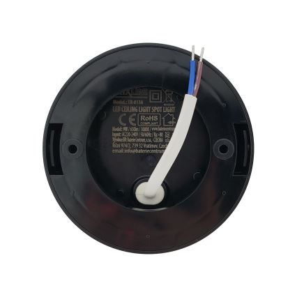 LED Bodové svítidlo LED/9W/230V pr. 9 cm černá
